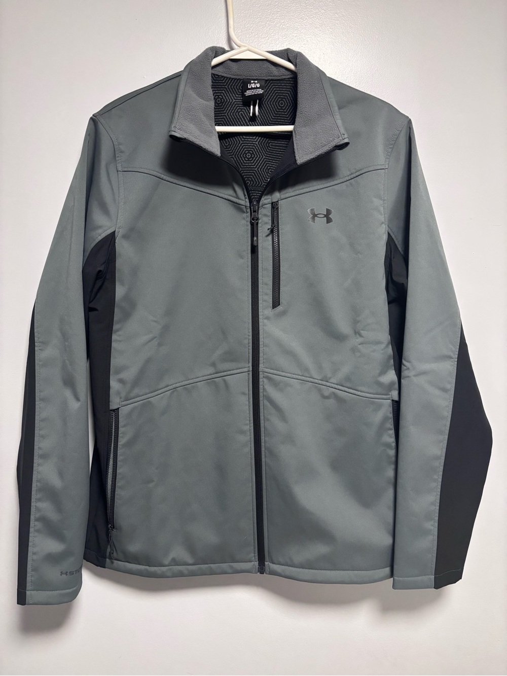 Men's Under Armour Coldgear Infrared Full Zip Jacket Size Large Gray - Fitted